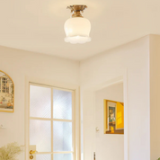 Offentlig - Vintage blomformad taklampa 1