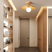 Orb - Taklampa i trä med LED-belysning 0