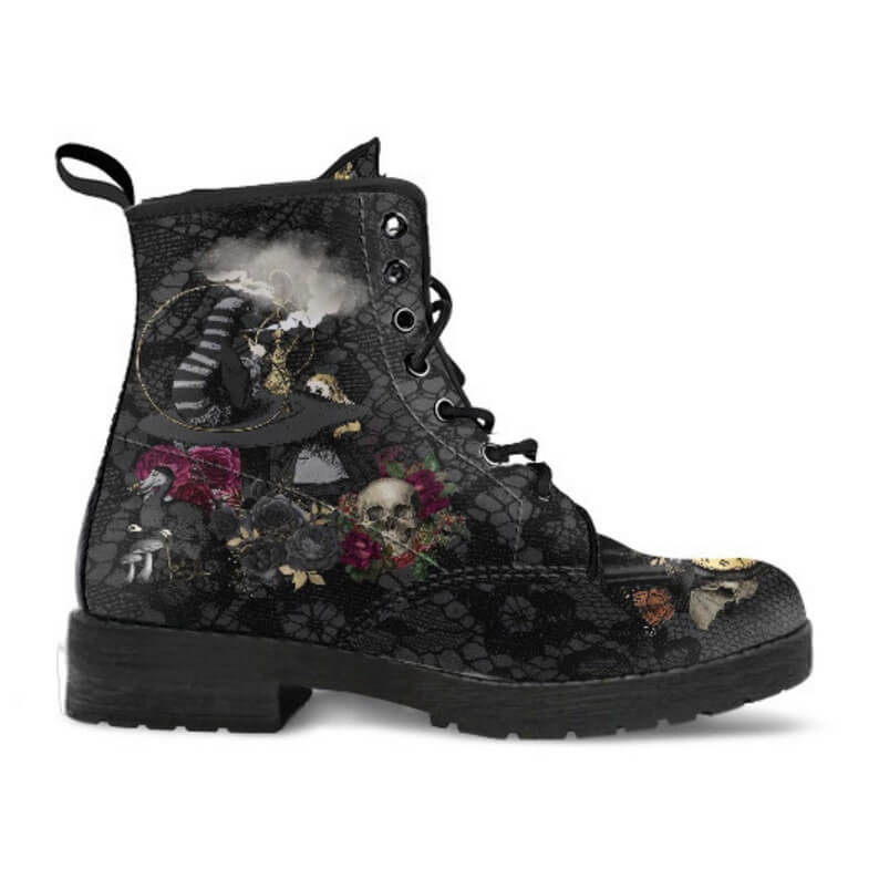 Orthopedic Arch Support Flower Skull Winter Boots for Women 6