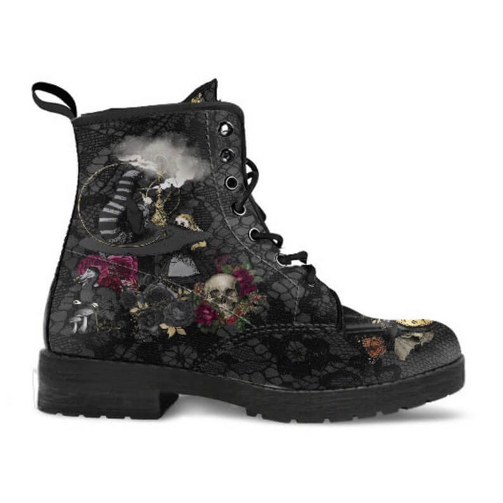 Orthopedic Arch Support Flower Skull Winter Boots for Women 6