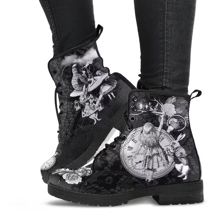 Orthopedic Arch Support Flower Skull Winter Boots for Women 7