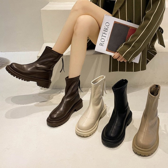 Orthopedic Arch Support Platform Ankle Boots for Women Casual Comfort 0