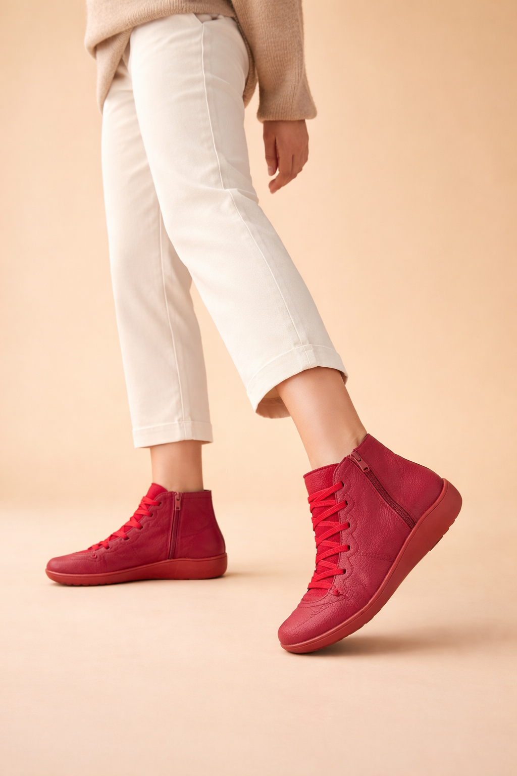 Orthopedic Black Ankle Boots for Women - Stylish Arch Support & Comfort 4