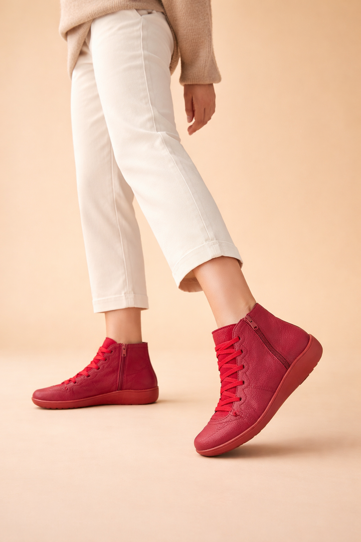 Orthopedic Black Ankle Boots for Women - Stylish Arch Support & Comfort 4