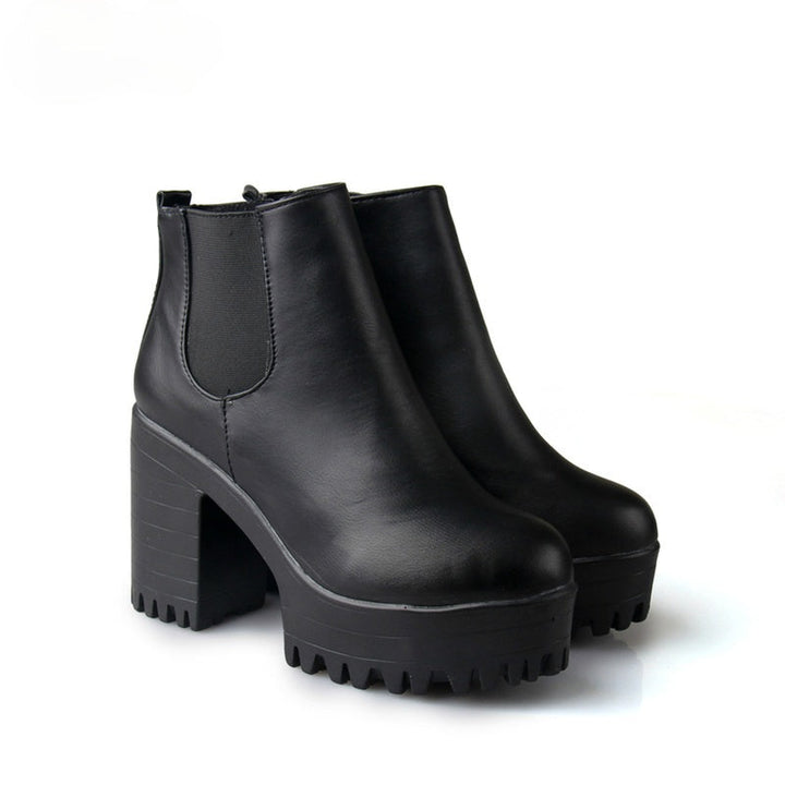 Orthopedic Black Ankle Boots with Stable Platform and Arch Support for Women 2