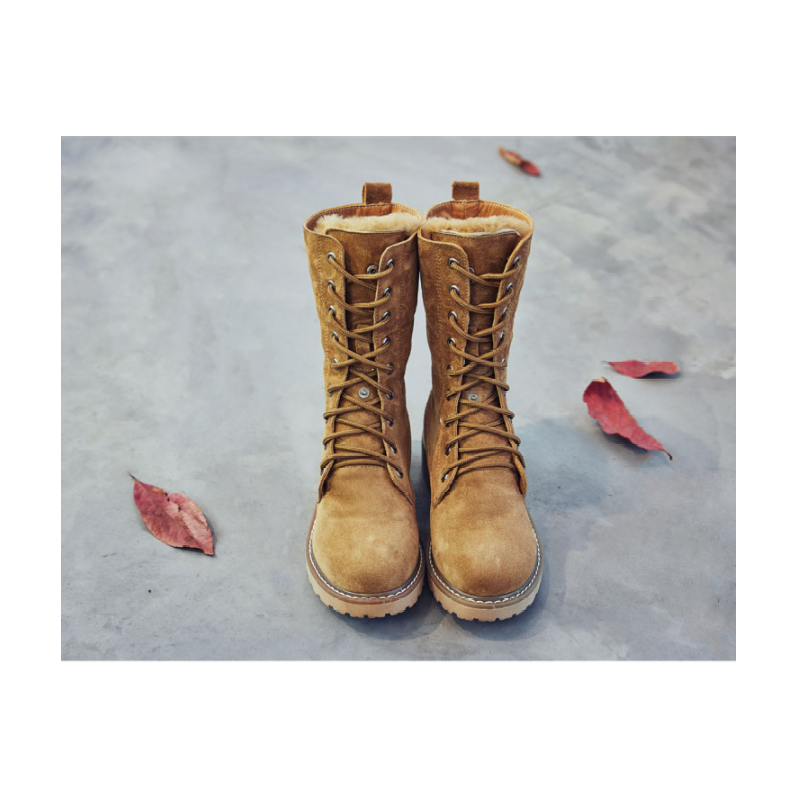 Orthopedic Lace-Up Women's Mid-Calf Boots with Arch Support and Comfortable Sole 1