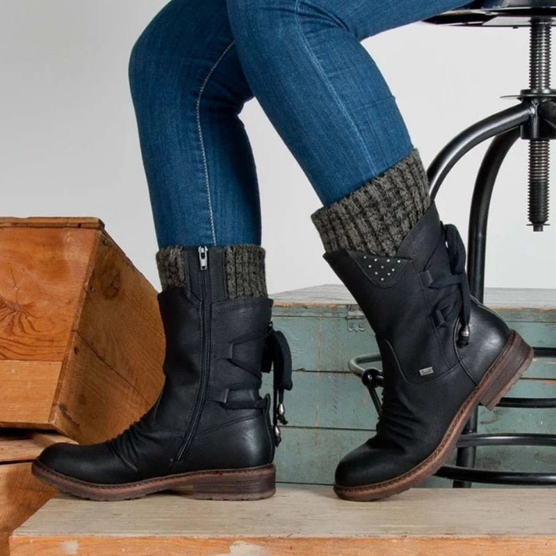 Orthopedic Leather Boots for Women with Arch Support Stylish Comfort 0