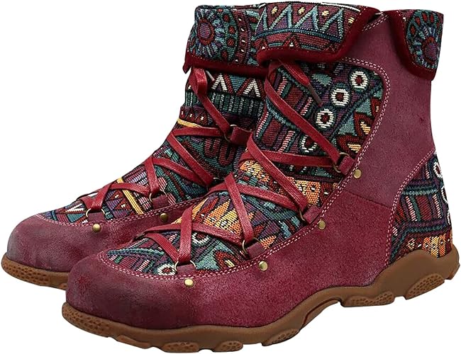 Orthopedic Retro Bohemian Boots for Women with Arch Support 0
