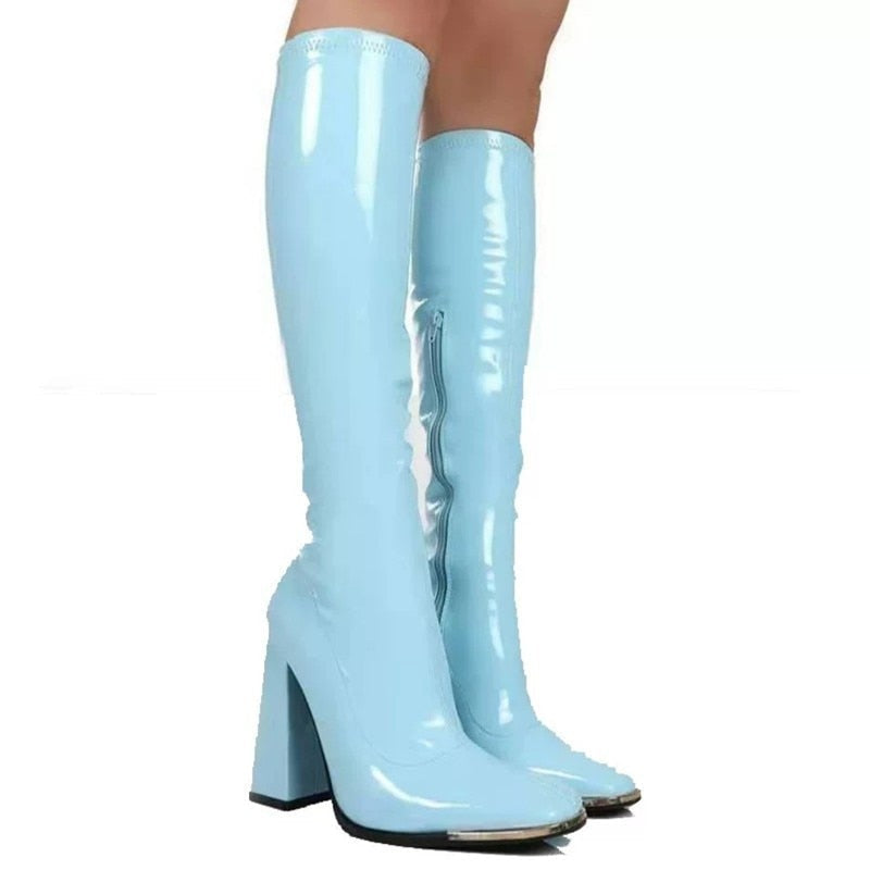 Orthopedic Retro Patent Leather Boots with Arch Support for Women 5