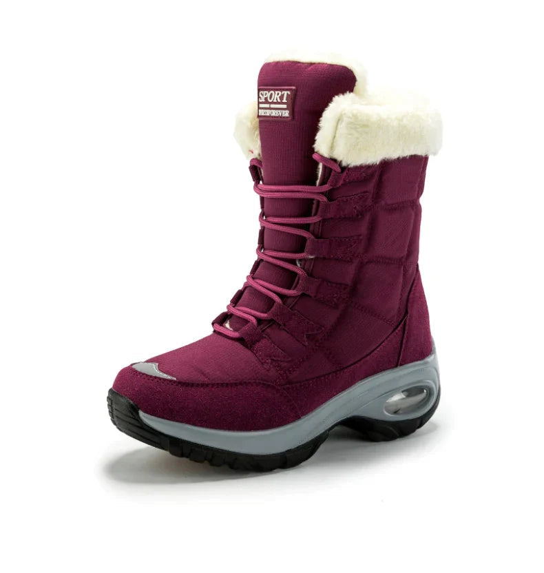 Orthopedic Snow Boots with Arch Support for Women Waterproof Warm Winter Footwear 2