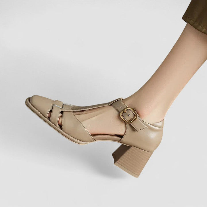 Orthopedic T-Strap Block Heels for Women - Comfortable and Stylish Footwear 2