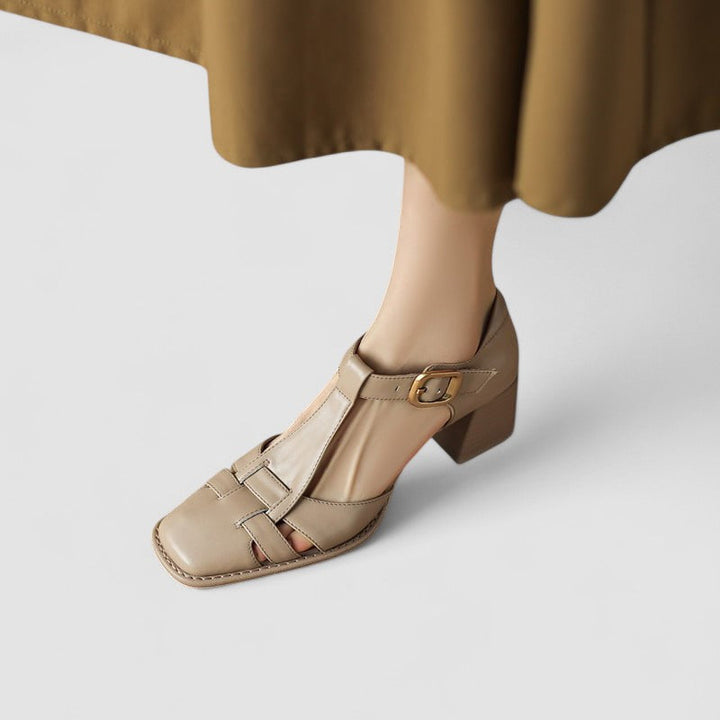 Orthopedic T-Strap Block Heels for Women - Comfortable and Stylish Footwear 3