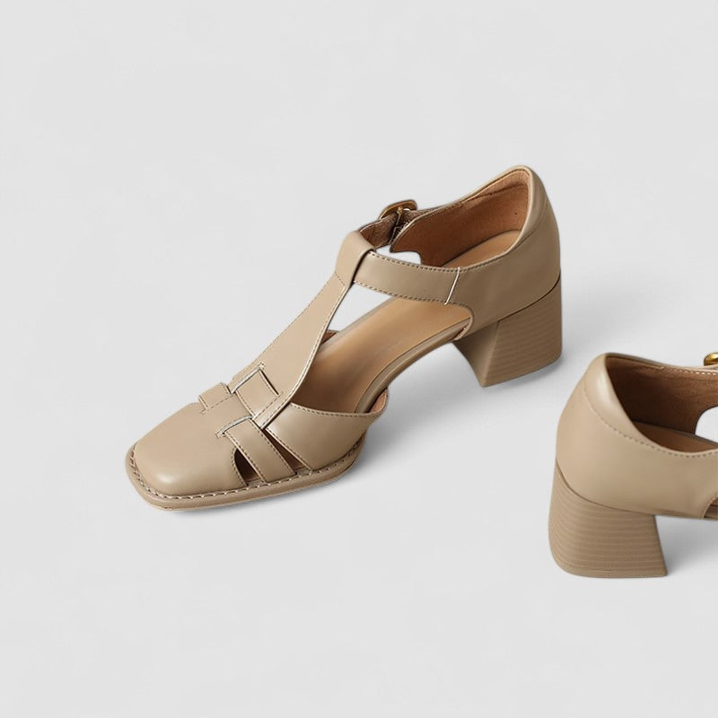 Orthopedic T-Strap Block Heels for Women - Comfortable and Stylish Footwear 4