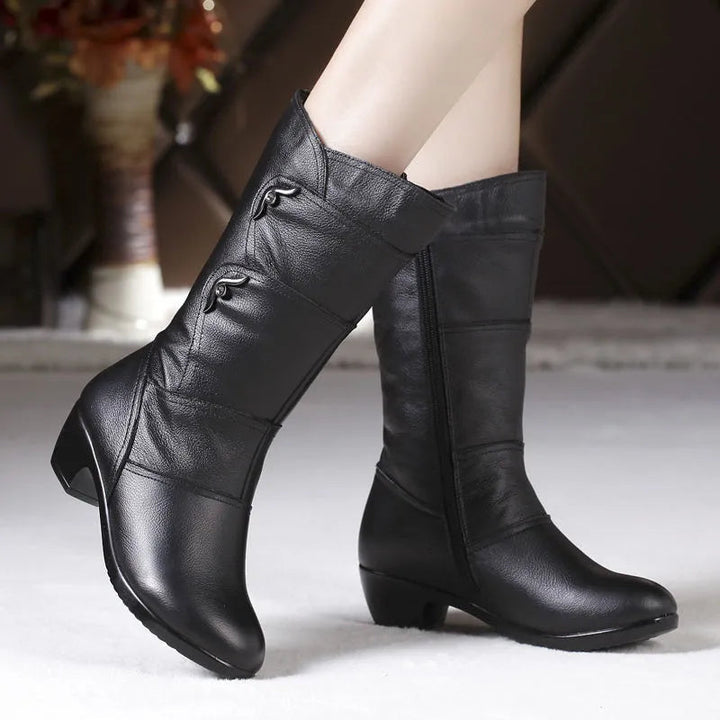 Orthopedic Winter Boots with Arch Support for Women Warm and Stylish Calf-High Design 0