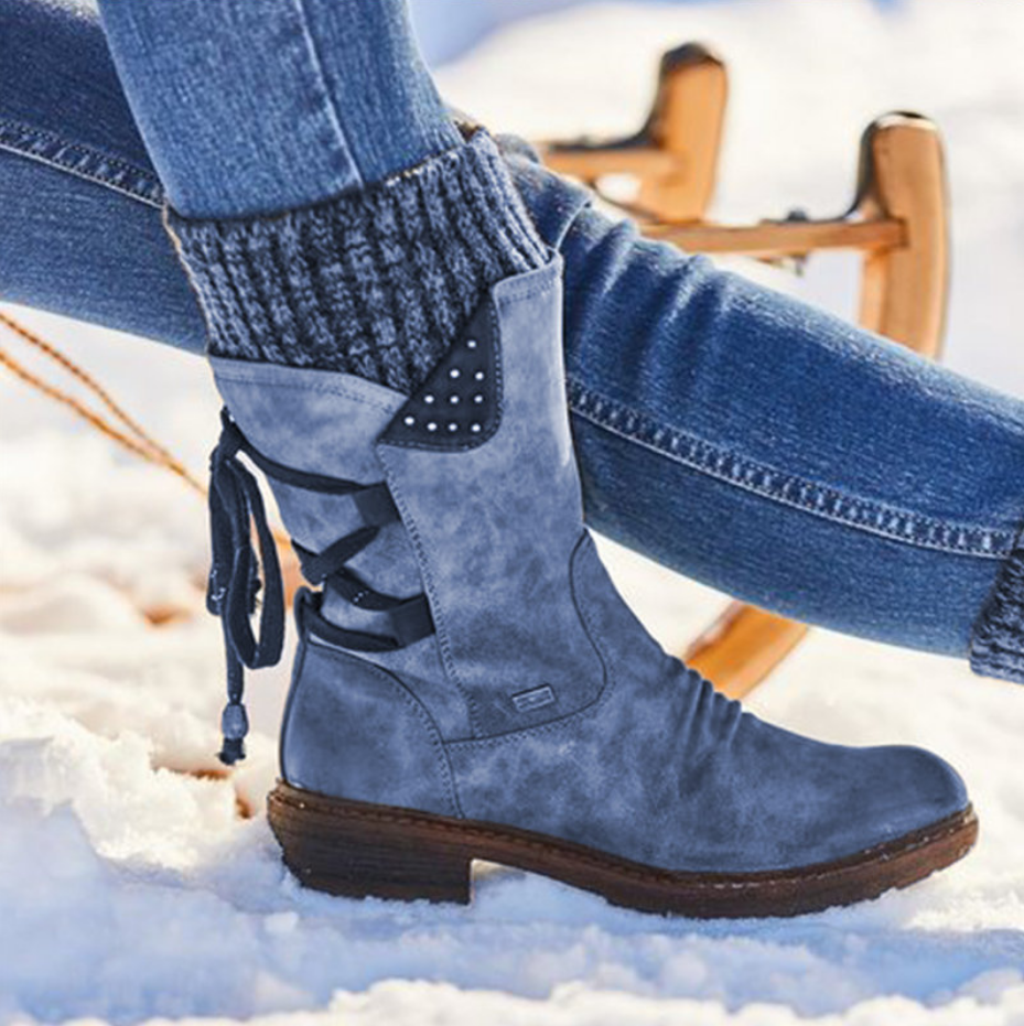 Orthopedic Winter Boots with Arch Support for Women Warm and Stylish Mid-Cut Design 1