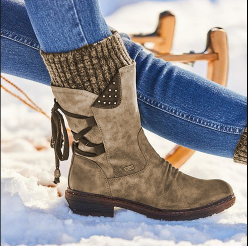 Orthopedic Winter Boots with Arch Support for Women Warm and Stylish Mid-Cut Design 2