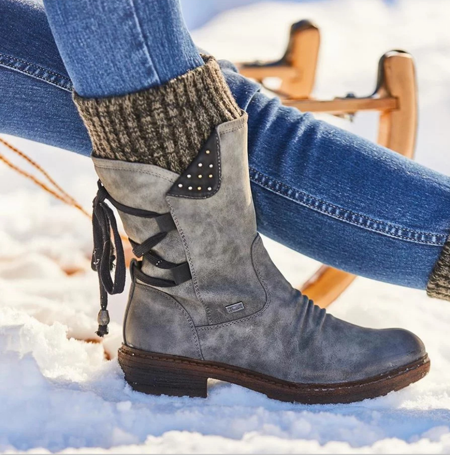 Orthopedic Winter Boots with Arch Support for Women Warm and Stylish Mid-Cut Design 3