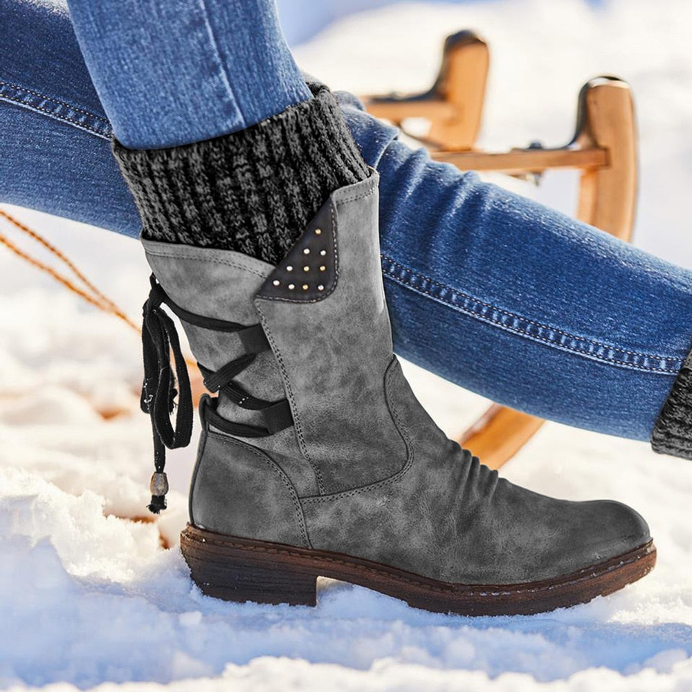 Orthopedic Winter Boots with Back Laces for Women Arch Support Comfort 2