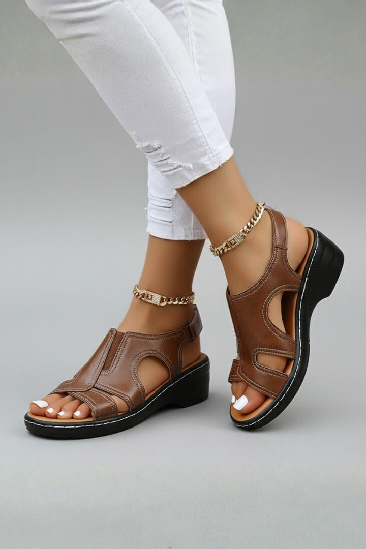 Orthopedic Women's Platform Sandals with Arch Support and Open Toe Cutouts for Comfortable Summer Wear 3