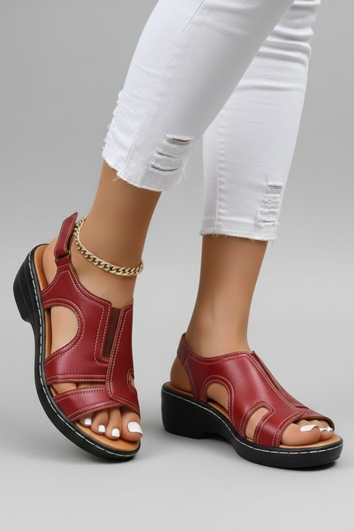 Orthopedic Women's Platform Sandals with Arch Support and Open Toe Cutouts for Comfortable Summer Wear 6