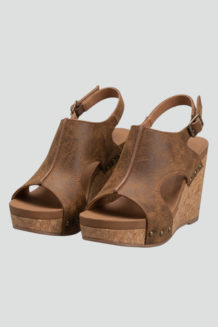 Orthopedic Women's Wedge Sandals with Arch Support and Elastic Strap 1