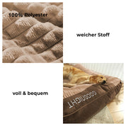 Ortopedisk hundbädd med kudde – Stor, tjock hundbädd med nackstöd och avtagbart, tvättbart överdrag 5