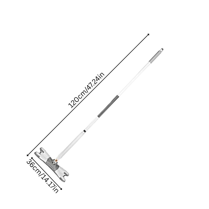 Platsbesparande Städmopp med Automatisk Vridning och Mikrofiberduk för Fläckfria Ytor 1