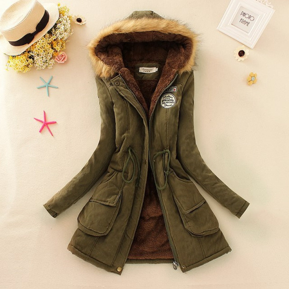 Puffer Jacket Women - Warm Lined Winter Jacket with Hood, Stylish Insulated Design for Women 14