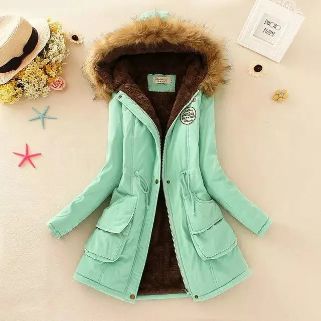 Puffer Jacket Women - Warm Lined Winter Jacket with Hood, Stylish Insulated Design for Women 15