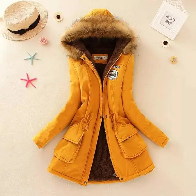 Puffer Jacket Women - Warm Lined Winter Jacket with Hood, Stylish Insulated Design for Women 16