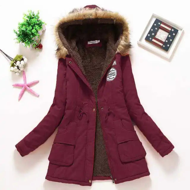 Puffer Jacket Women - Warm Lined Winter Jacket with Hood, Stylish Insulated Design for Women 19