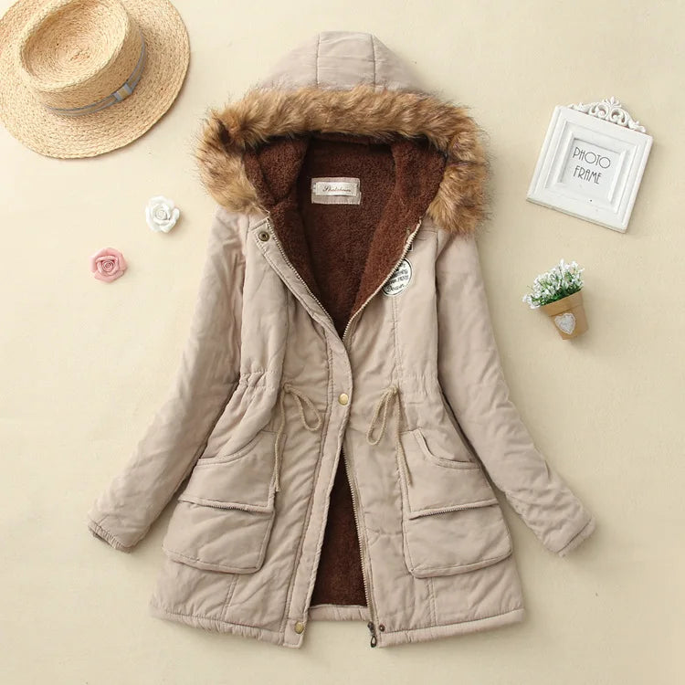 Puffer Jacket Women - Warm Lined Winter Jacket with Hood, Stylish Insulated Design for Women 6