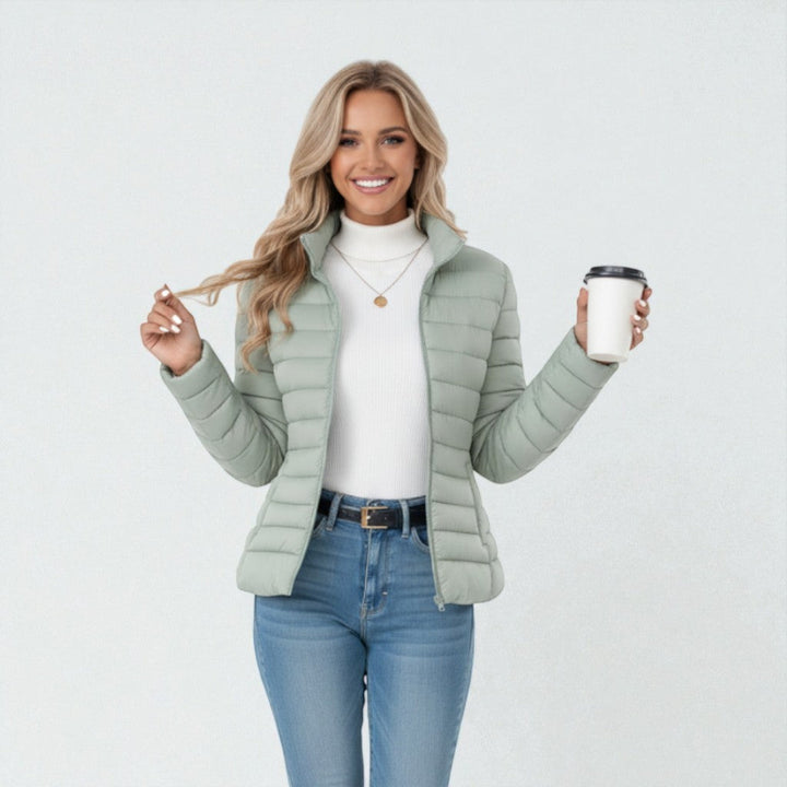 Puffer Jacket Women Lightweight Quilted Jacket Casual Winter Coats for Women Slim Fit Warm Outerwear 3