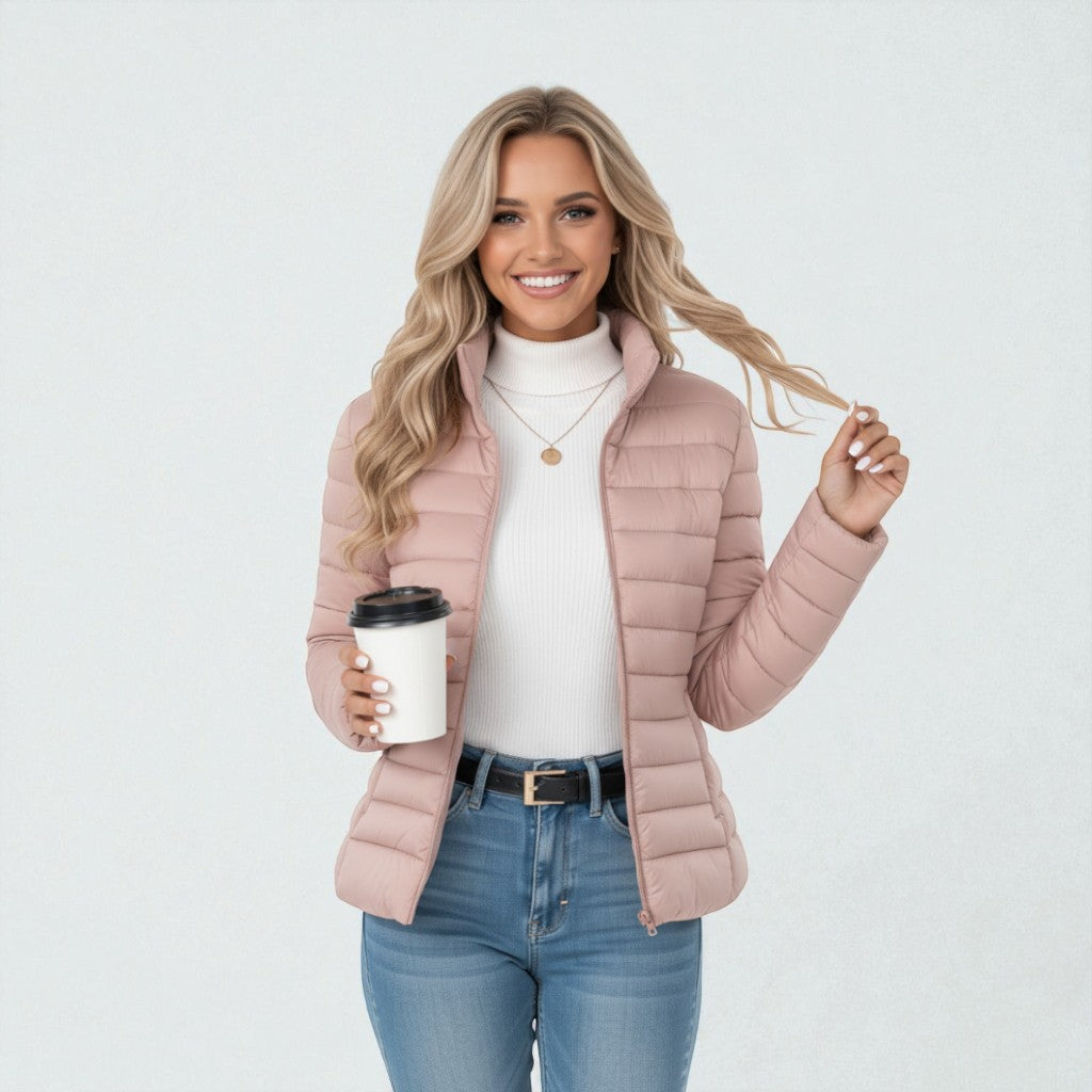 Puffer Jacket Women Lightweight Quilted Jacket Casual Winter Coats for Women Slim Fit Warm Outerwear 5