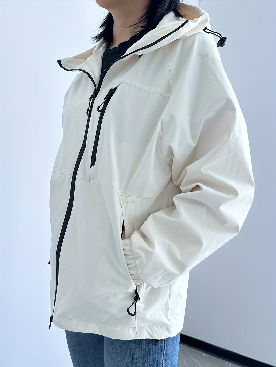 Rain Jacket Women - Stylish Waterproof Long Mac Rain Coat with Pockets for All Weather 1
