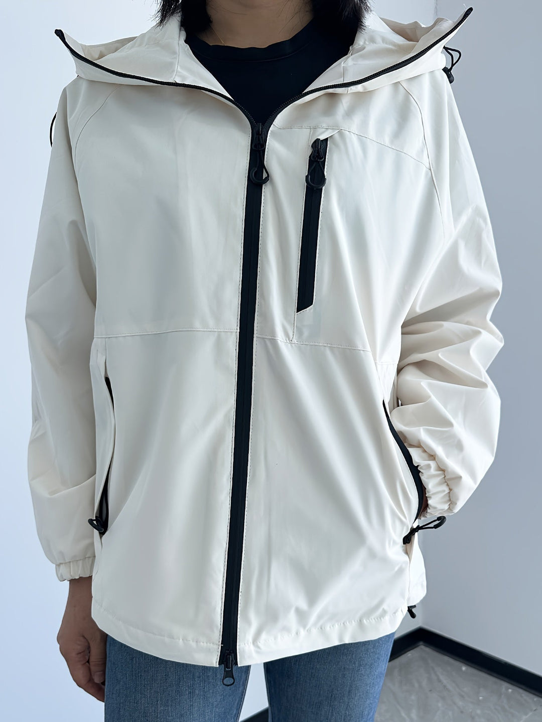 Rain Jacket Women - Stylish Waterproof Long Mac Rain Coat with Pockets for All Weather 3