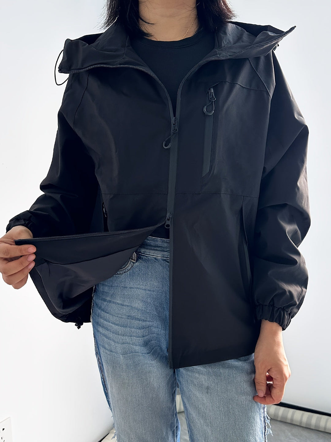 Rain Jacket Women - Stylish Waterproof Long Mac Rain Coat with Pockets for All Weather 4