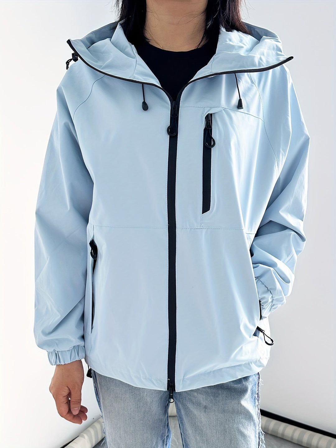 Rain Jacket Women - Stylish Waterproof Long Mac Rain Coat with Pockets for All Weather 5