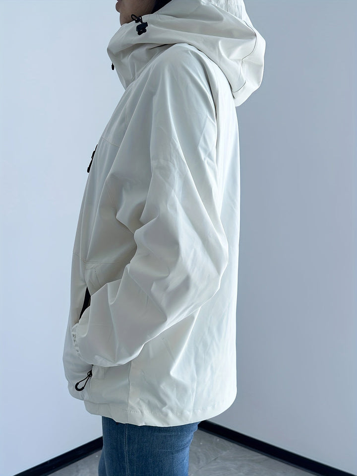 Rain Jacket Women - Stylish Waterproof Long Mac Rain Coat with Pockets for All Weather 6