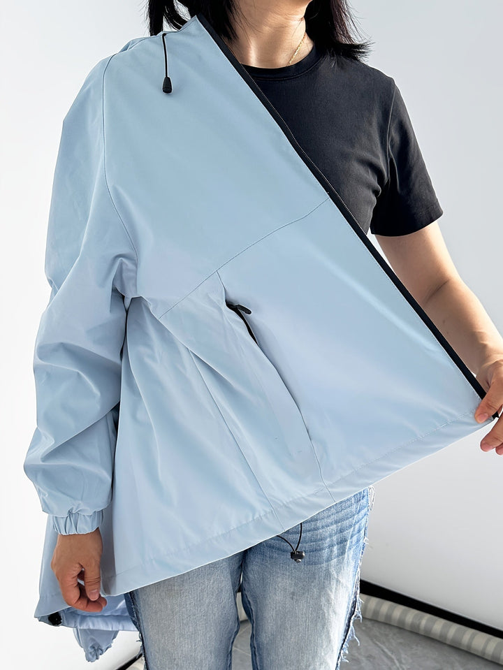 Rain Jacket Women - Stylish Waterproof Long Mac Rain Coat with Pockets for All Weather 8