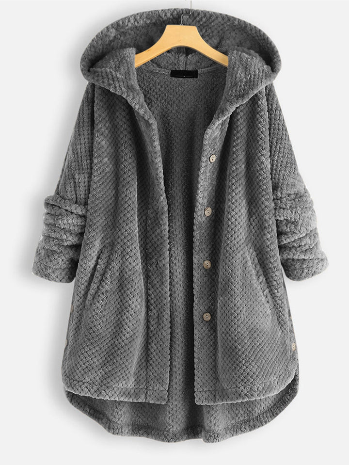 Reversible Fleece Jacket with Hood for Stylish Winter Comfort 3
