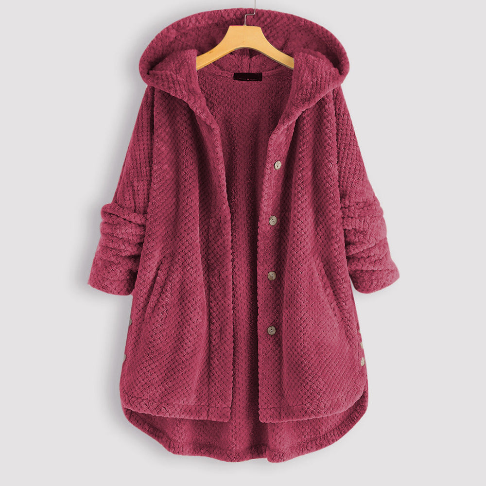 Reversible Fleece Jacket with Hood for Stylish Winter Comfort 4