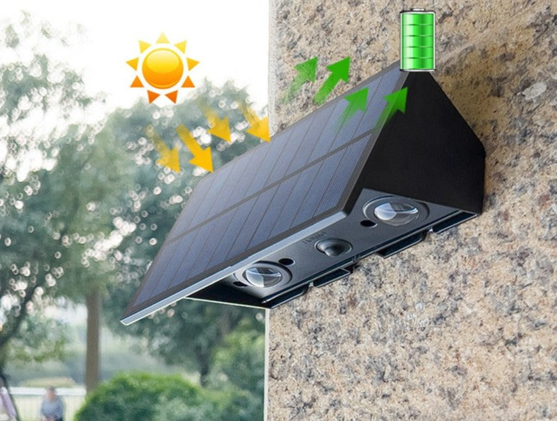 Rörelseaktiverad Solar Vägglampa med IP65 Vattentålig Design och LED-belysning för Utomhusbruk 7