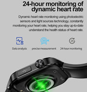 Smartklocka för seniorer, blodtryck, blodsocker och hälsohantering 3