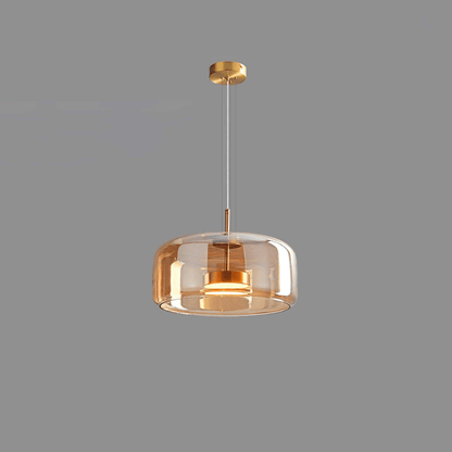 Smoked Glass Ceiling Light Pendant – Adjustable Height Modern Fixture for Home Decor 11