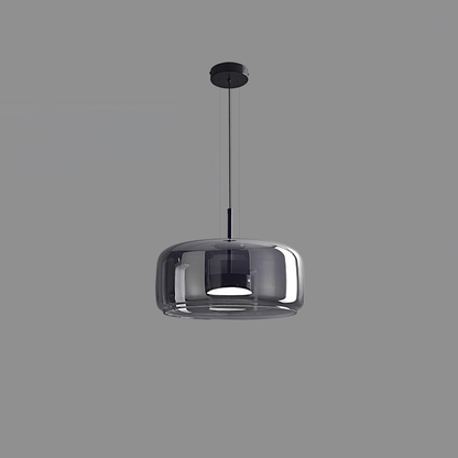 Smoked Glass Ceiling Light Pendant – Adjustable Height Modern Fixture for Home Decor 9