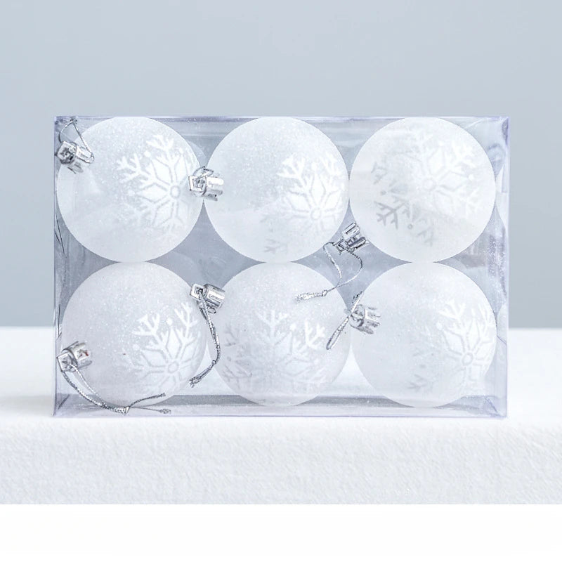 Snöglobskulor | Hängande julkulor med glans 0