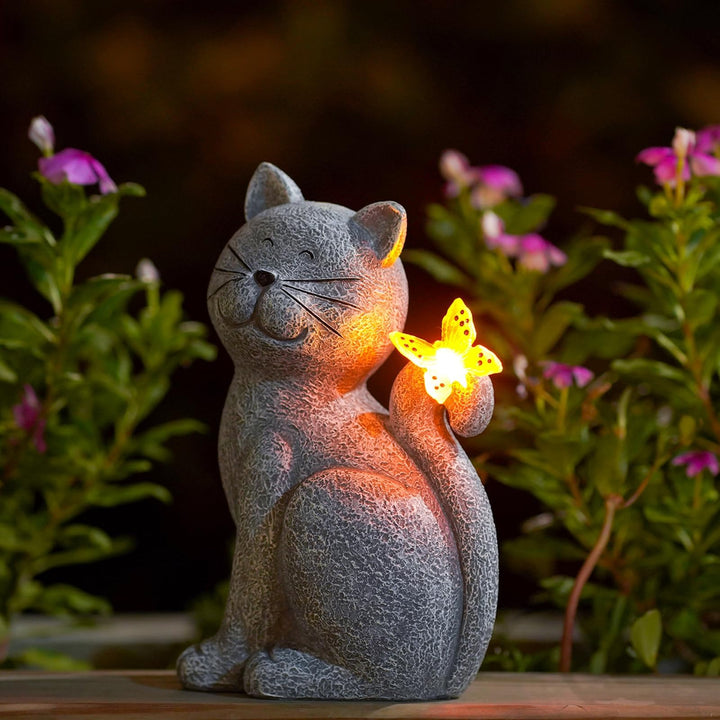 Solar Garden Light with Butterfly Decoration - Outdoor Solar Lights for Garden & Patio 0