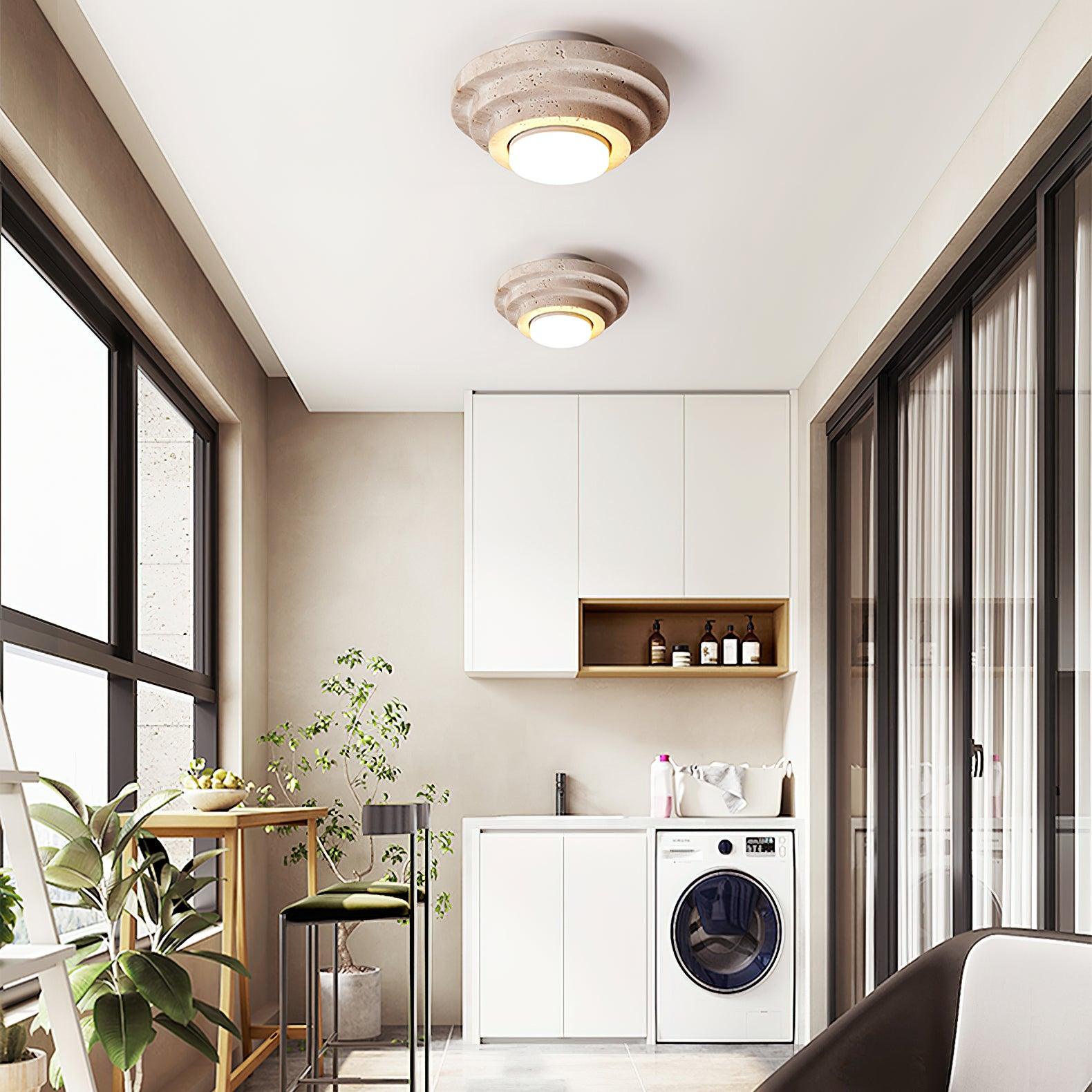 Solara - LED-taklampa i natursten 1