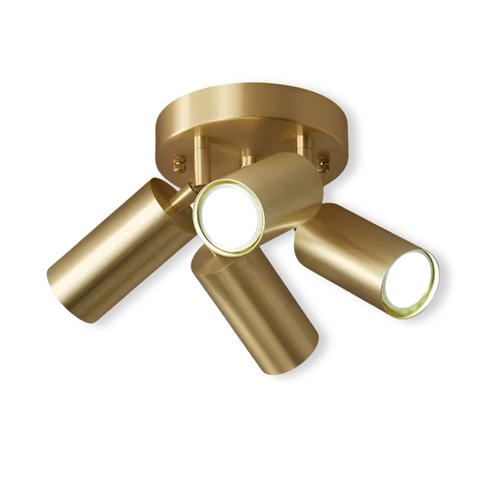 Tessera - LED-taklampa i mässing, modern design 6